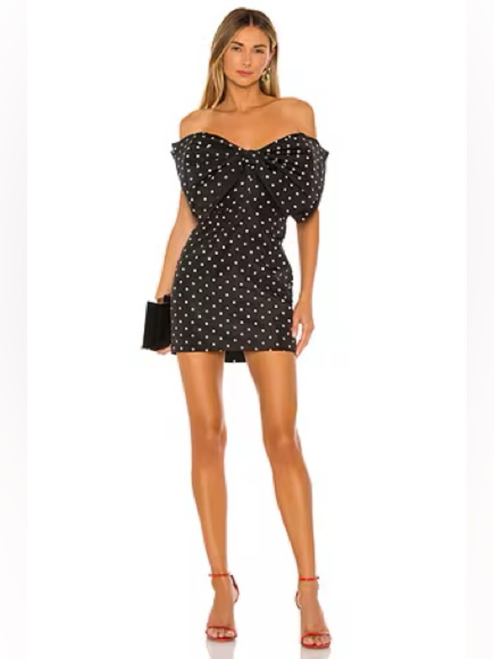 Bardot Spot Bow Dress in Polka Dot
Small/6
